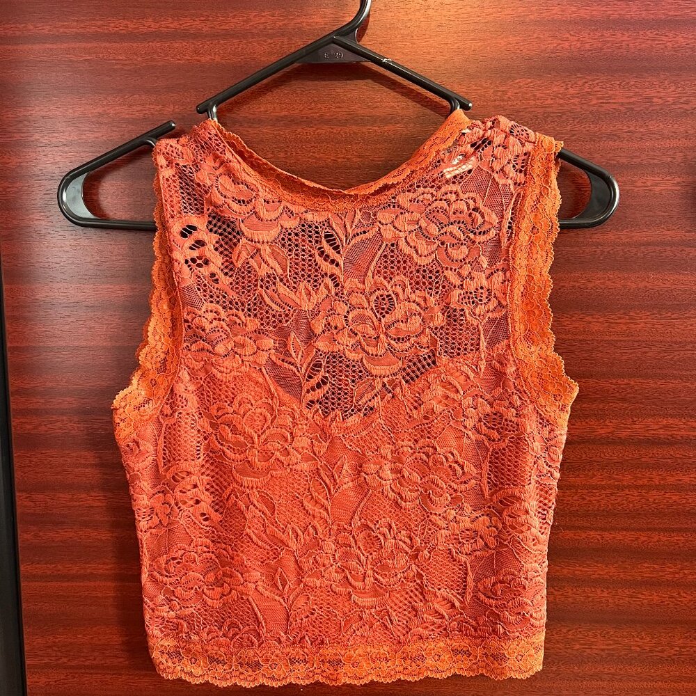 Burgundy Lace Top